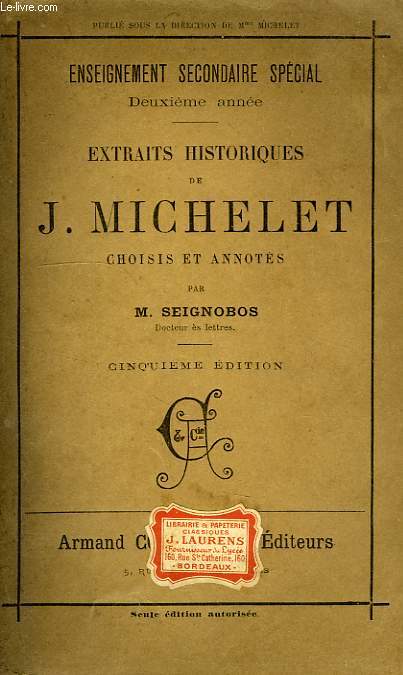 EXTRAITS HISTORIQUES DE MICHELET