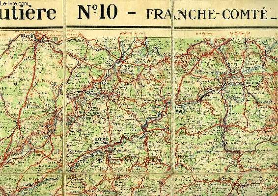 CARTE TARIDE, ROUTIERE, N 10, FRANCHE-COMTE - SUISSE (OUEST)