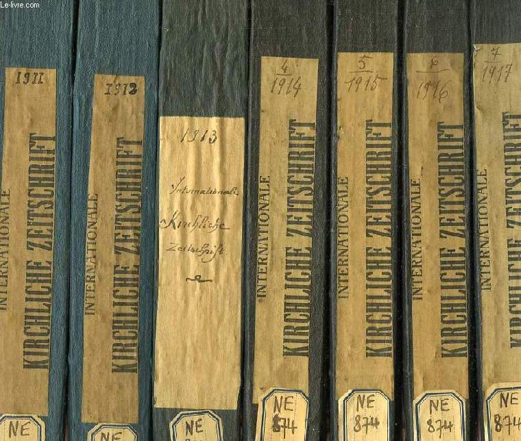 INTERNATIONALE KIRCHLICHE ZEITSCHRIFT, 17 ANNEES (1911-1929)
