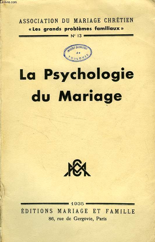 LA PSYCHOLOGIE DU MARIAGE