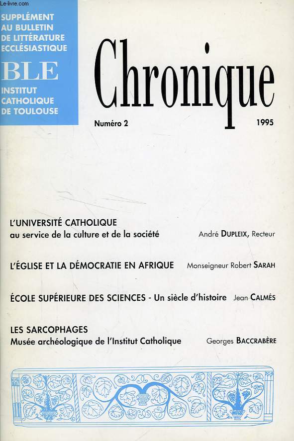CHRONIQUE, N 2, 1995