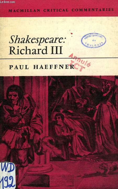 A CRITICAL COMMENTARY ON SHAKESPEARE'S 'RICHARD III'