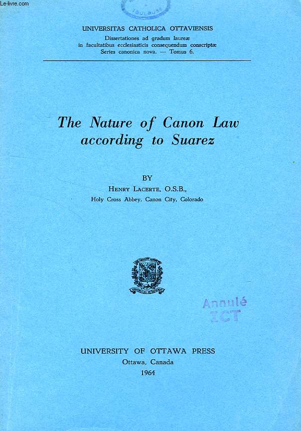 THE NATURE OF CANON LAW ACCORDING TO SUAREZ