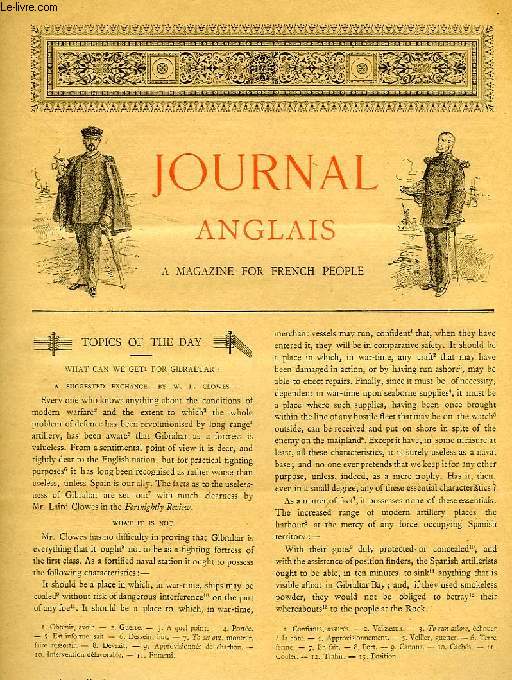 JOURNAL ANGLAIS, A MAGAZINE FOR FRENCH PEOPLE, 1re ANNEE, N 16, 1er MARS 1893