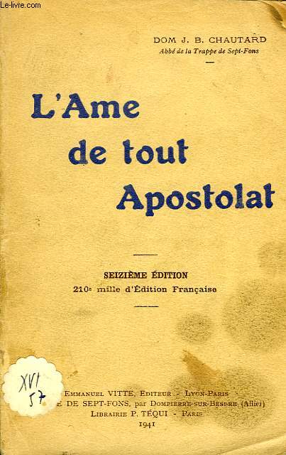 L'AME DE TOUT APOSTOLAT