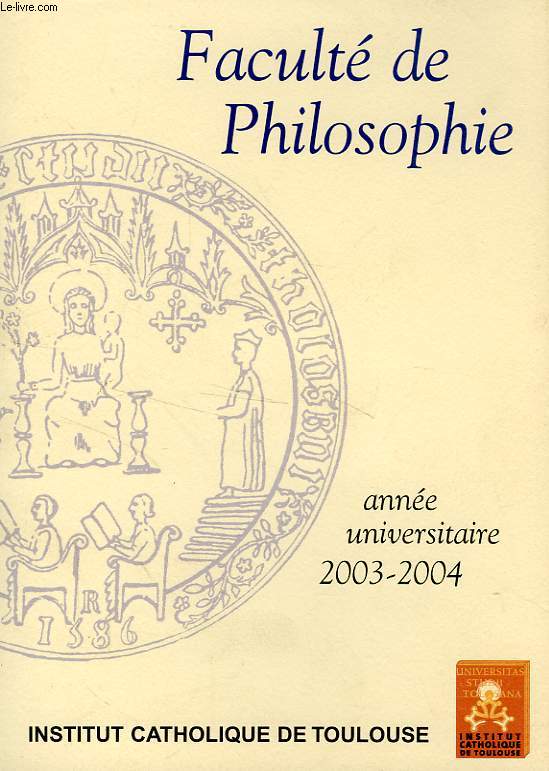FACULTE DE PHILOSOPHIE, ANNEE UNIVERSITAIRE 2003-2004
