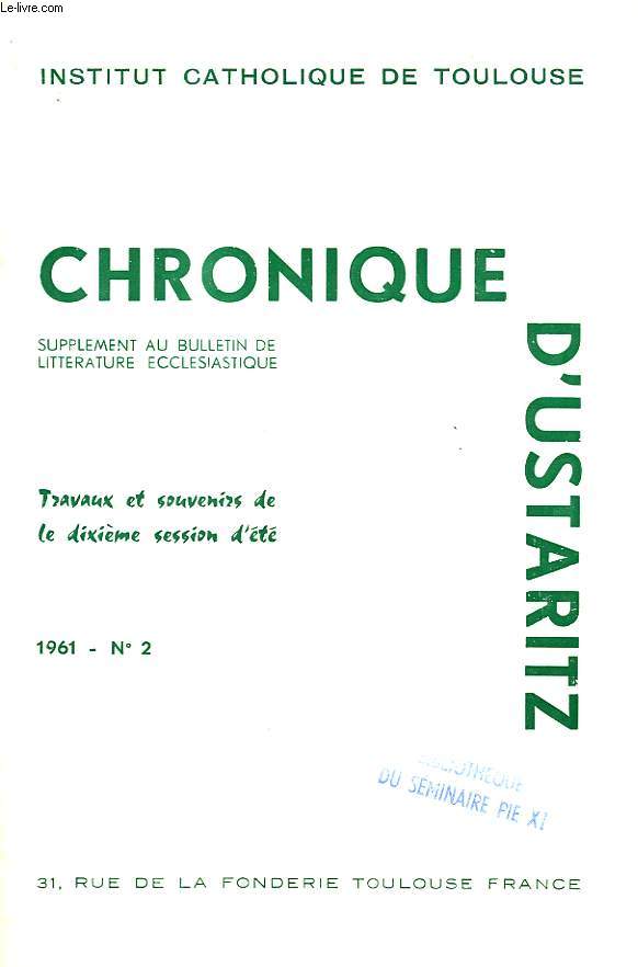 CHRONIQUE, N 2, 1961, USTARITZ
