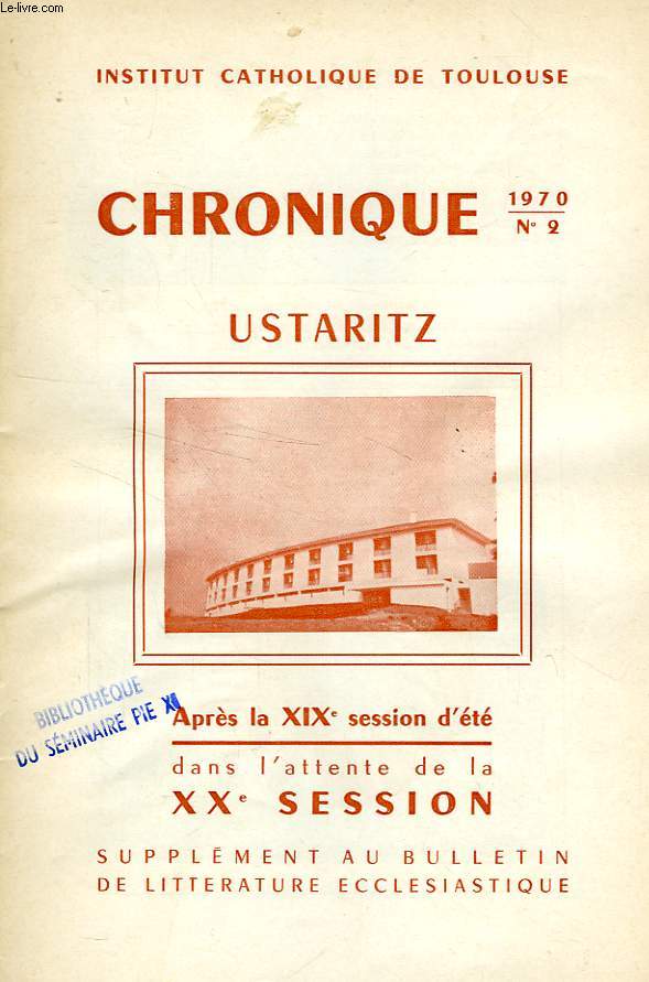 CHRONIQUE, N 2, 1970, USTARITZ