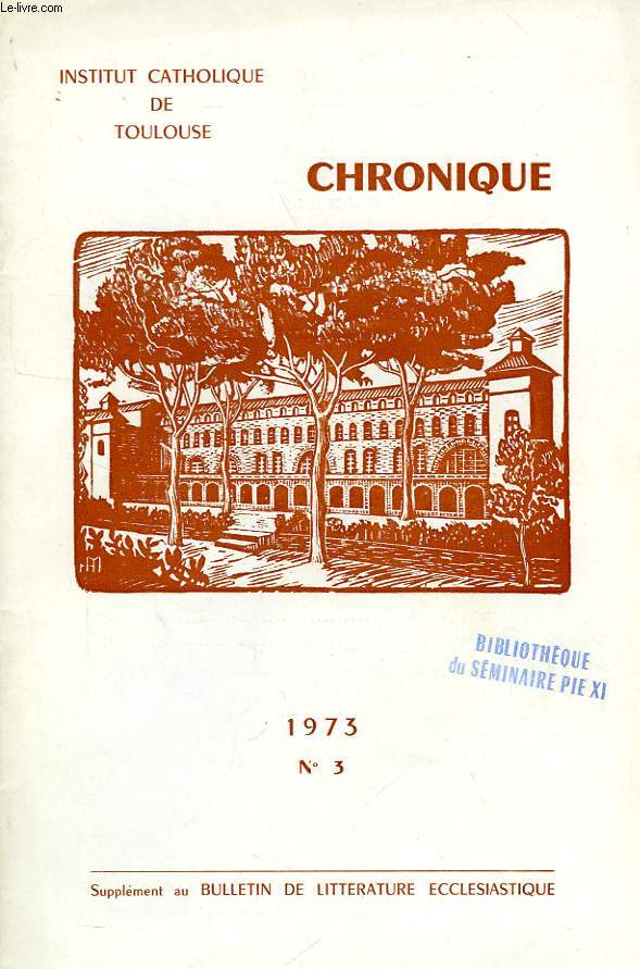 CHRONIQUE, N 3, 1973