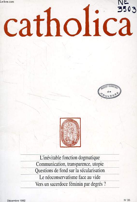 CATHOLICA, N 35, DEC. 1992