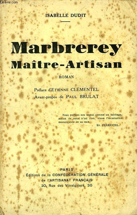 MARBREREY, MAITRE-ARTISAN