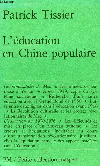 L'EDUCATION EN CHINE POPULAIRE