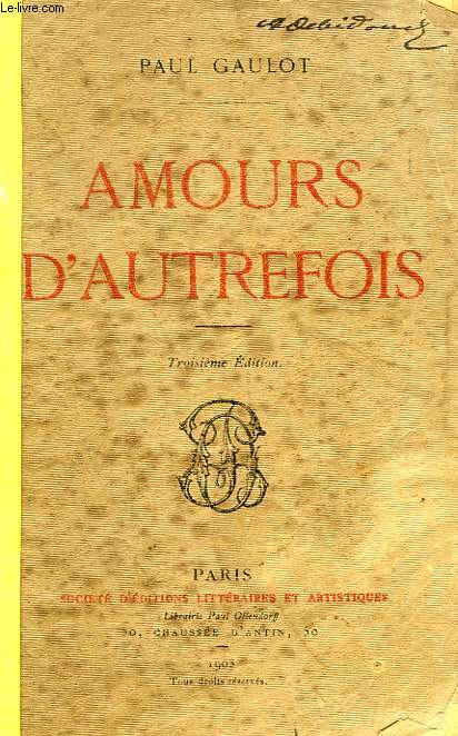 AMOURS D'AUTREFOIS