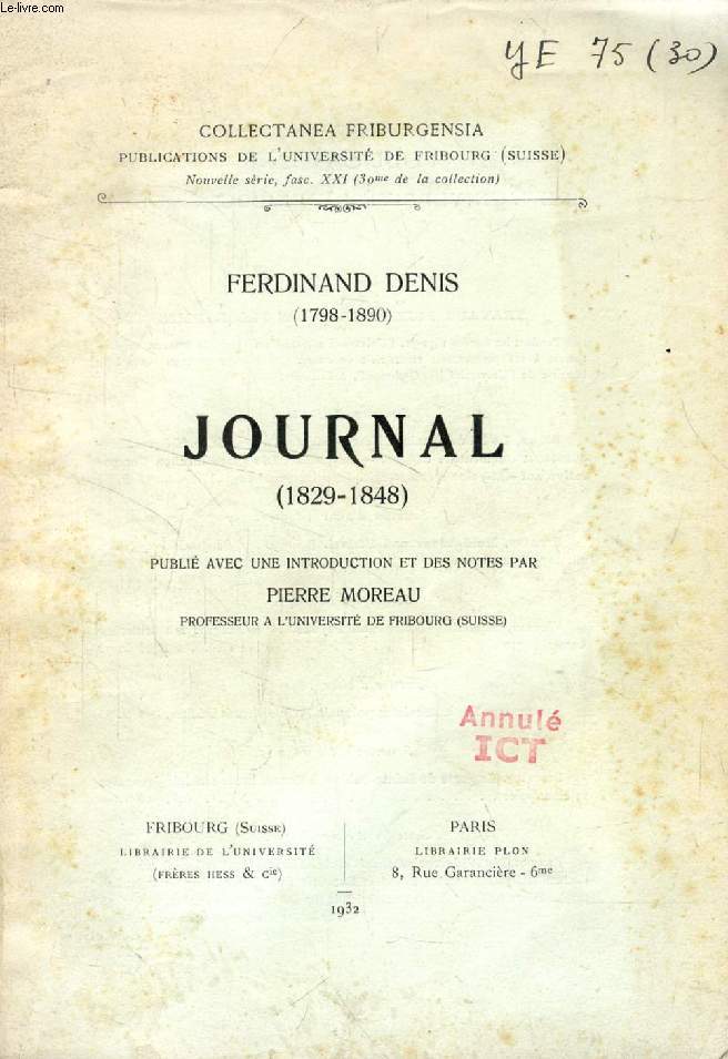 JOURNAL (1829-1848)