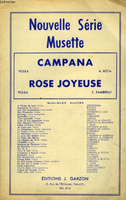 CAMPANA / ROSE JOYEUSE