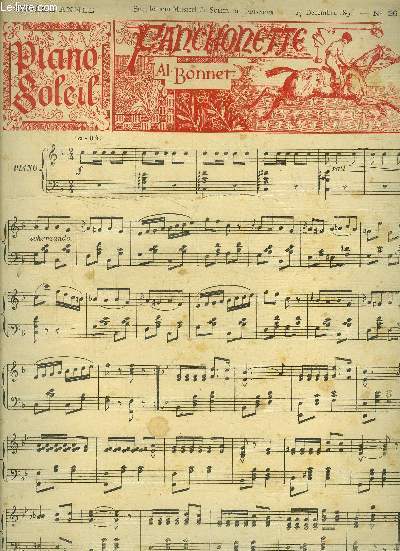Piano soleil, supplment musical du soleil du simanche, 27 dcembre 1891 N 26, sixime anne : fanchonette