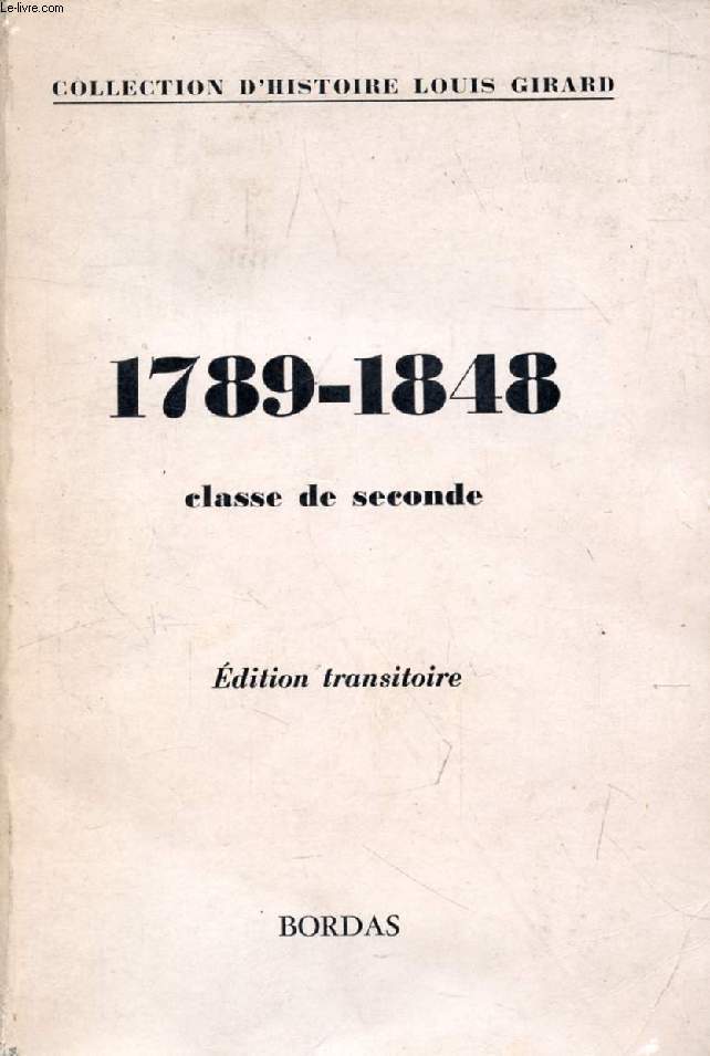 1789-1848, 2de (EDITION TRANSITOIRE)