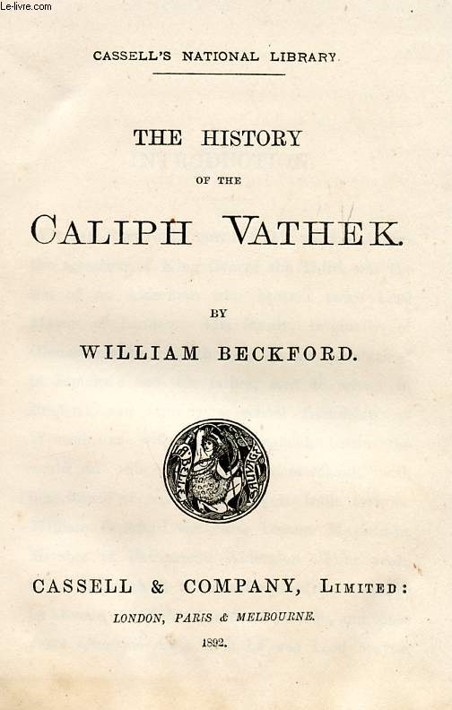 THE HISTORY OF THE CALIPH VATHEK