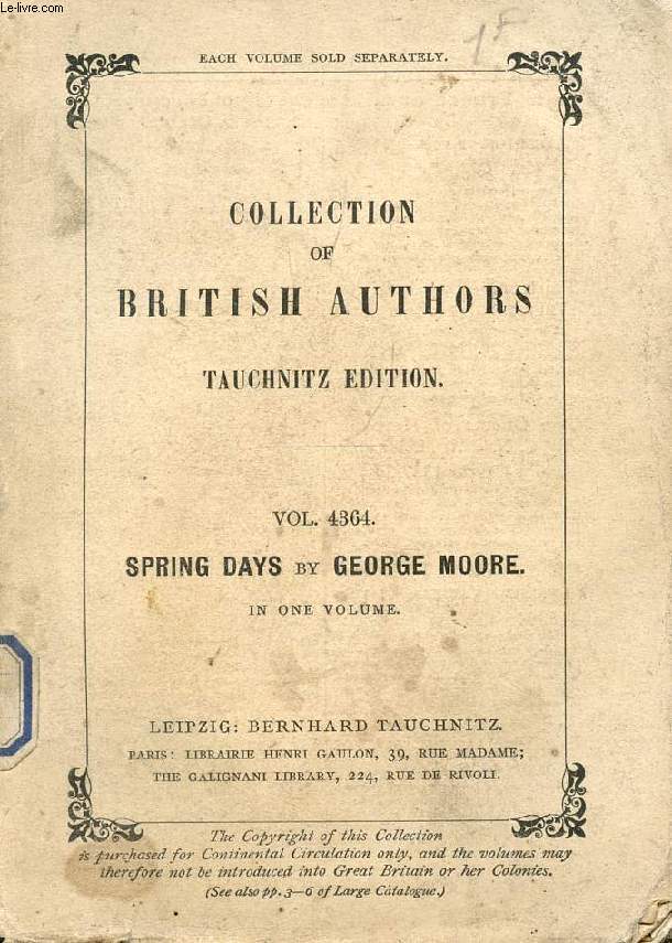 SPRING DAYS (COLLECTION OF BRITISH AUTHORS, VOL. 4364)