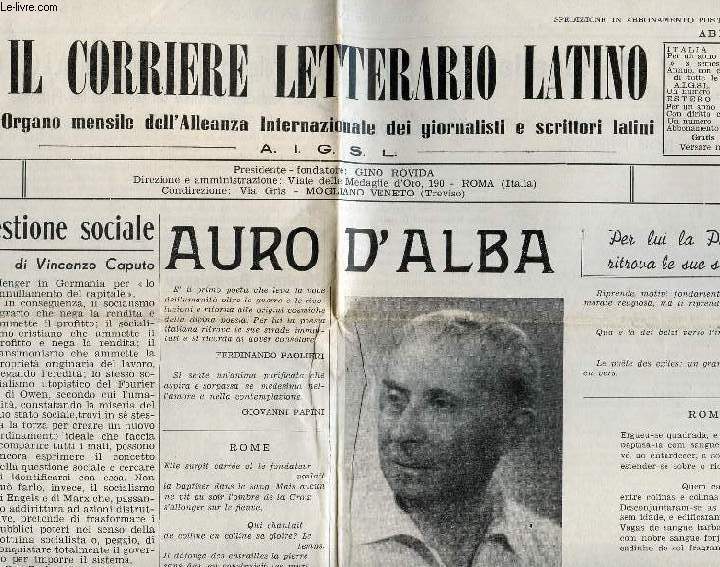 IL CORRIERE LETTERARIO LATINO, ANNO IV, N 19, LUGLIO 1959, ORGANO MENSILE DELL'ALLEANZA INTERNAZIONALE DEI GIORNALISTI E SCRITTORI LATINI