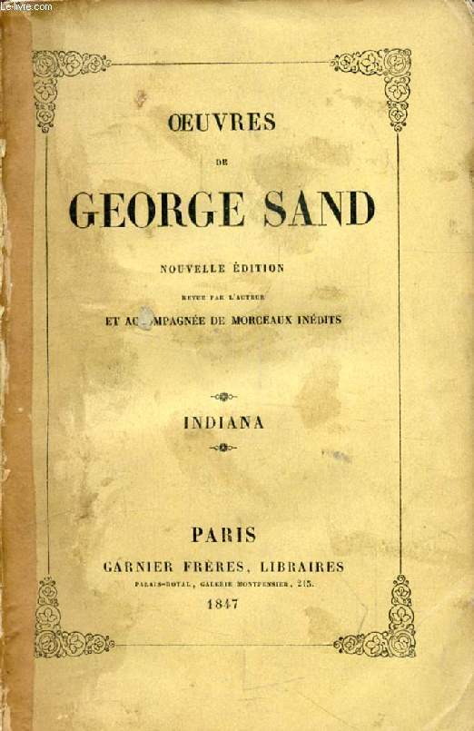 INDIANA (Oeuvres de George Sand, I)