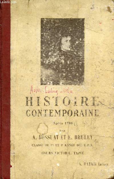 HISTOIRE CONTEMPORAINE, CLASSE DE 3e, 3e ANNEE DES E.P.S.