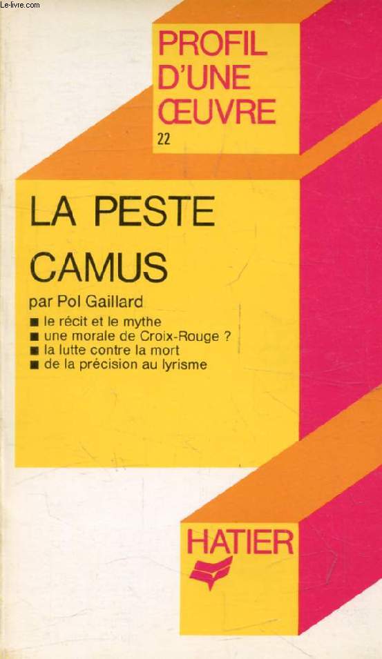 LA PESTE, A. CAMUS (Profil d'une Oeuvre, 22)