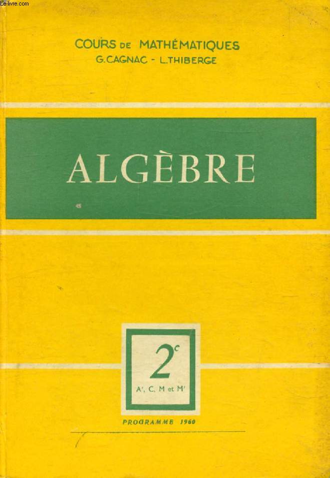 ALGEBRE, 2e A', C, M, M'