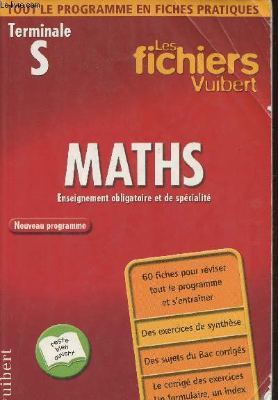 Maths enseignement obligatoire et de spcialit- Terminale S