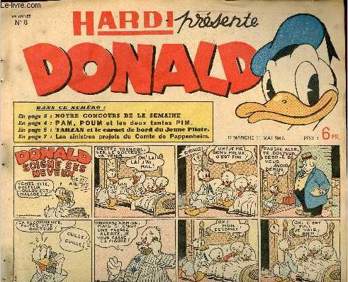 Donald (Hardi prsente) - n 8 - 11 mai 1947 - Donald soigne ses cheveux