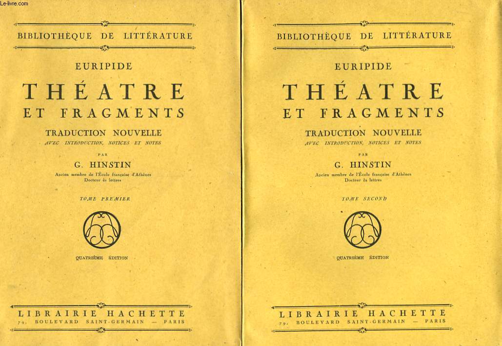 Euridipe - Thtre et Fragments.