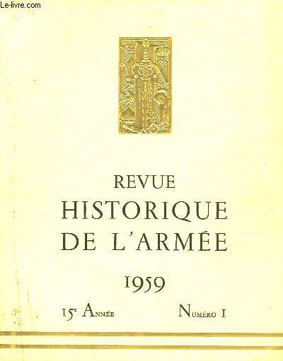 Revue Historique de l'Arme N1, 15me anne