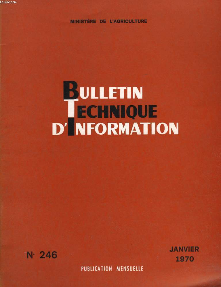 Bulletin Technique d'Information n 246