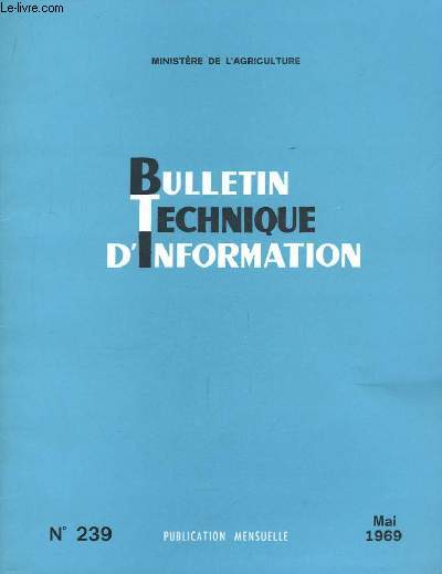 Bulletin Technique d'Information n239