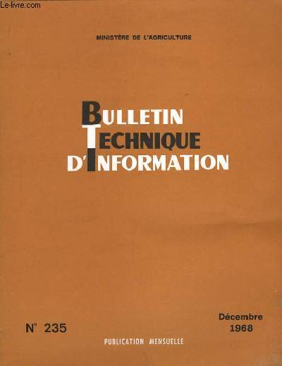 Bulletin Technique d'Information n235