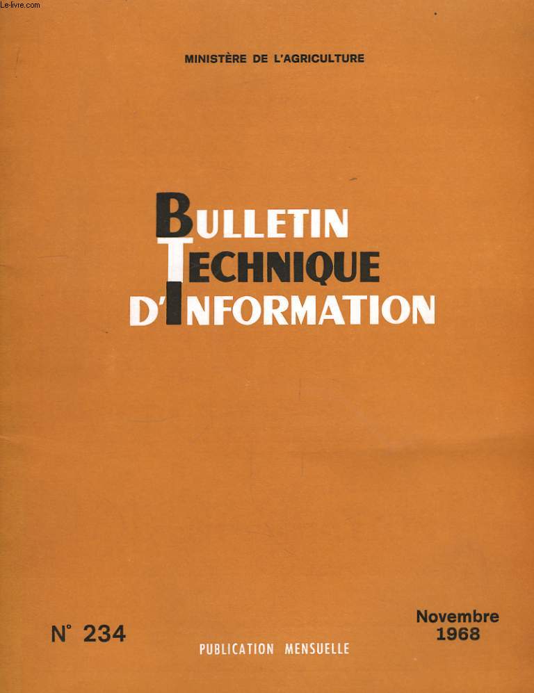 Bulletin Technique d'Information n234