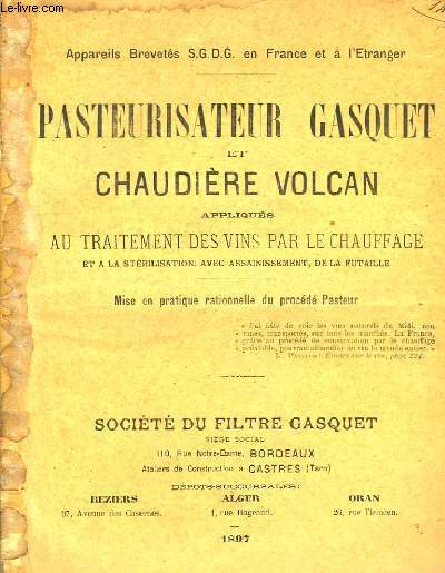 Pasteurisateur Gasquet et Chaudire Volcan