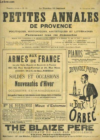 Petites Annales de Provence. N32, 1re anne.