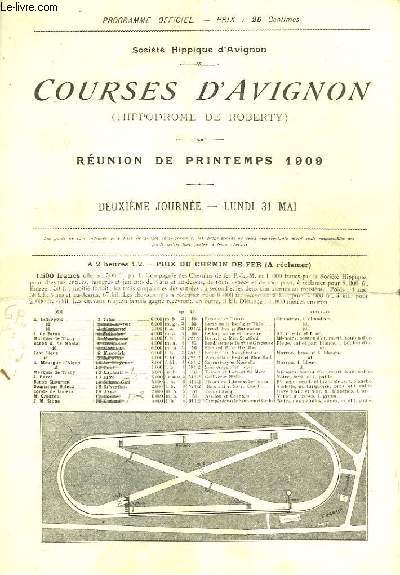 Courses d'Avignon. Runion de Printemps 1909. 2me journe, lundi 31 mai.