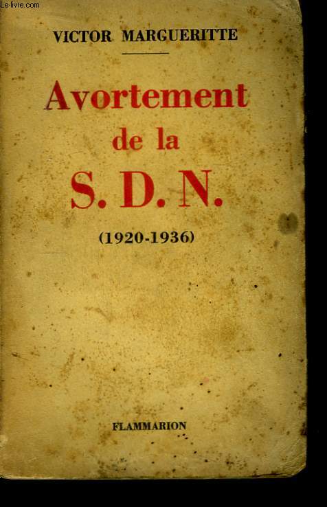 Avortement de la S.D.N. (1920 - 1936)