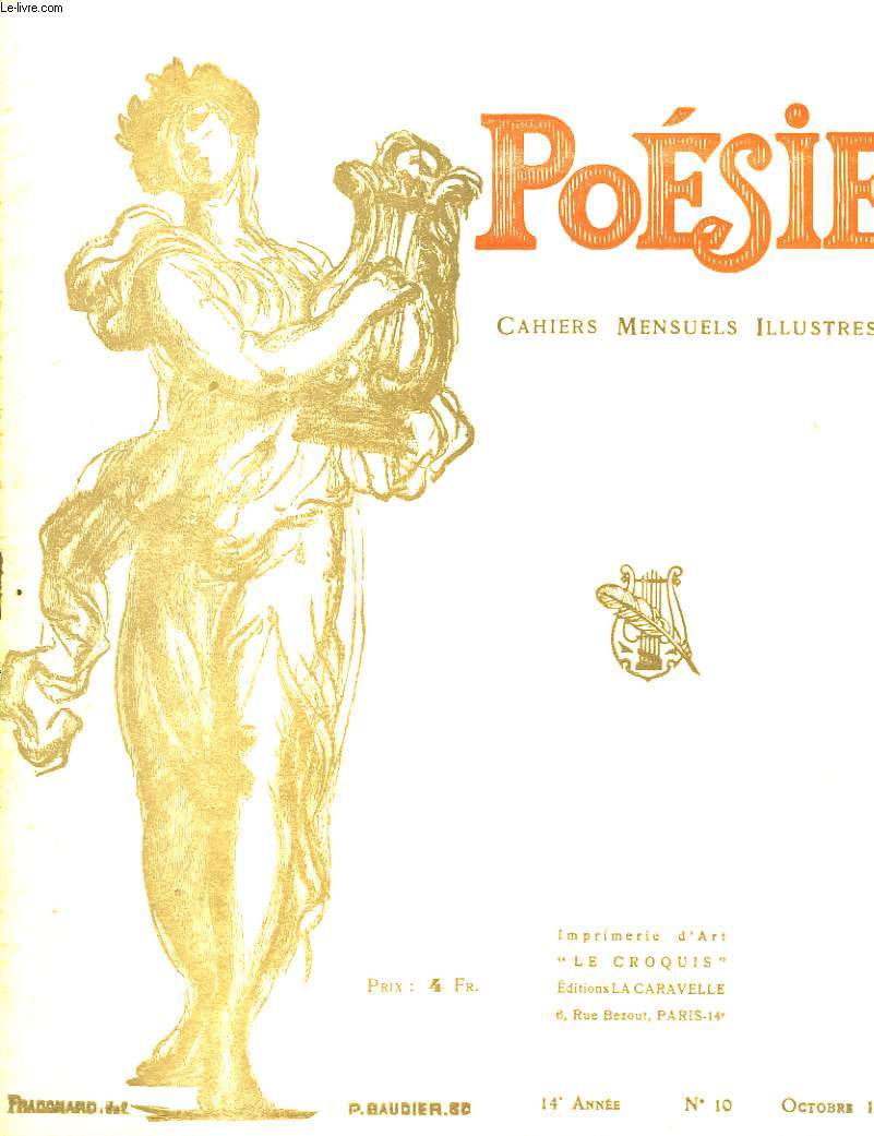 Posie. Cahiers mensuels illustrs. N10 - 14me anne