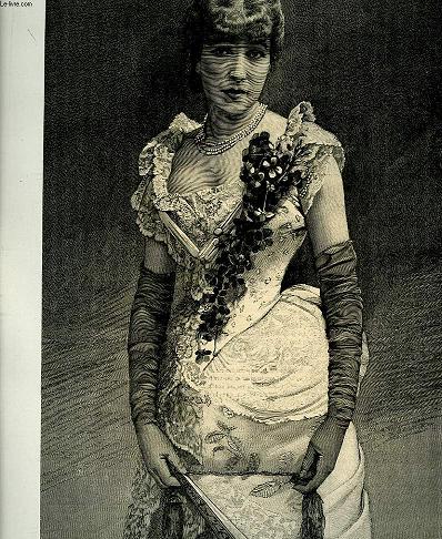 Portrait de Sarah Bernhardt, extrait du journal hebdomadaire 