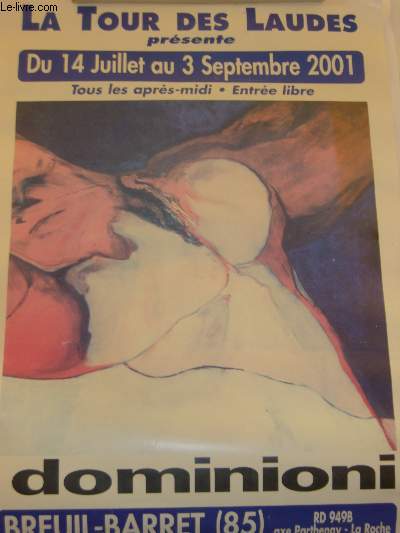 Dominioni. Affiche de l'exposition du 14 juillet au 3 septembre 2001,  la Tour des Laudes.