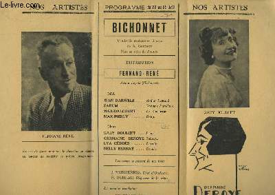 Programme Officiel du 22 au 25 aot 1941 : Bichonnet.