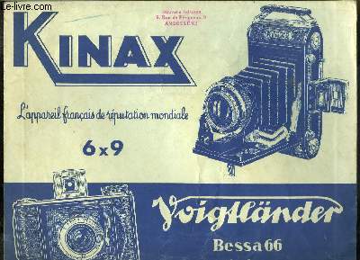 Pochette Publicitaire Kinax. L'appareil franais de rputation mondiale. 6 x 9 / Gevaert Film, les Films de qualit.