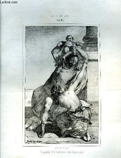 Le Charivari N113 - 9me anne. Salon de 1840 - Episode du massacre des innocents, par Mller.