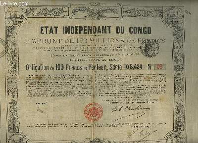 Obligation de 100 Francs au Porteur, Srie 08024 N09
