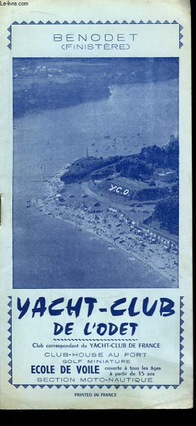 Programme du Yacht-Club de l'Odet - Saison nautique 1960. Benodet (Finistre).