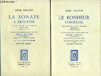 Oeuvres de Tolsto en 2 volumes. La Sonate  Kreutzer - Le Bonheur Conjugal.