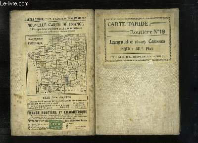 Carte Routire Taride N19 : Languedoc (Ouest), Causses.